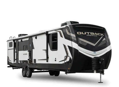 Travel trailer RV rental, delivered and set up at your Glamis campsite