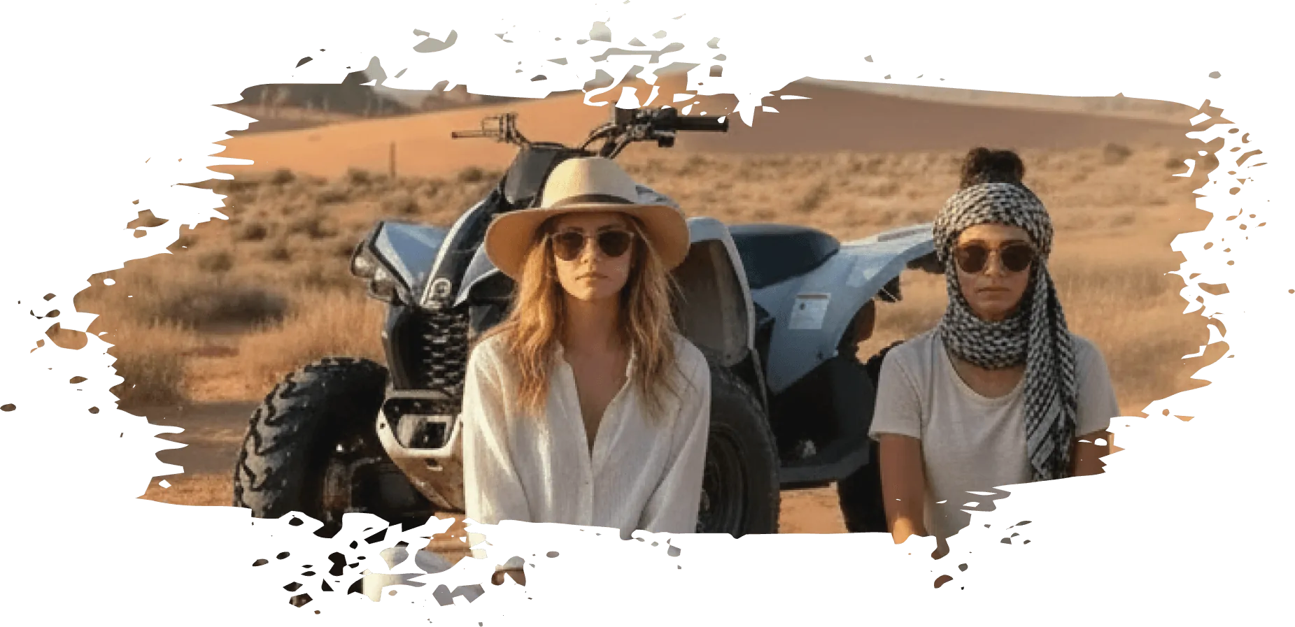 Riders beside an ATV rental in the Glamis Sand Dunes desert
