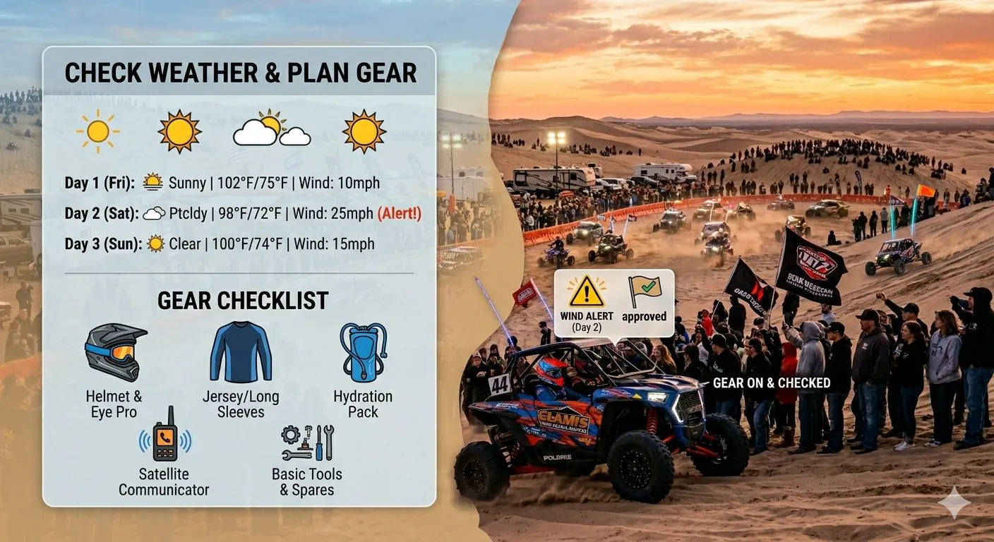 Check Weather and Plan Gear
